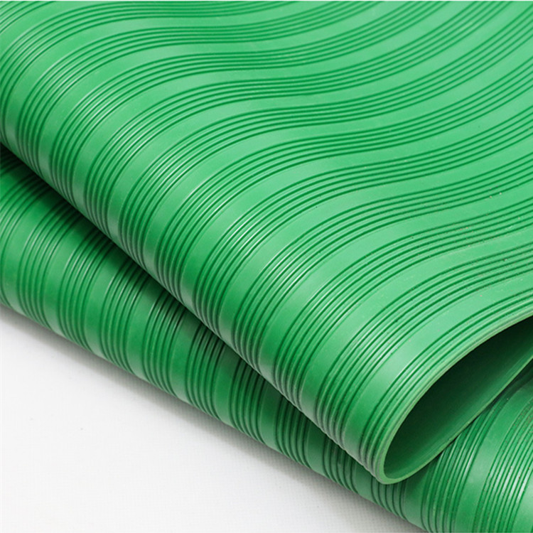 绿色条纹绝缘胶垫